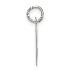 Sterling Silver Rhodium-plated Fancy Script Letter C Initial Charm QC5088C