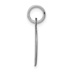 Sterling Silver Rhodium-plated Fancy Script Letter D Initial Charm QC5088D