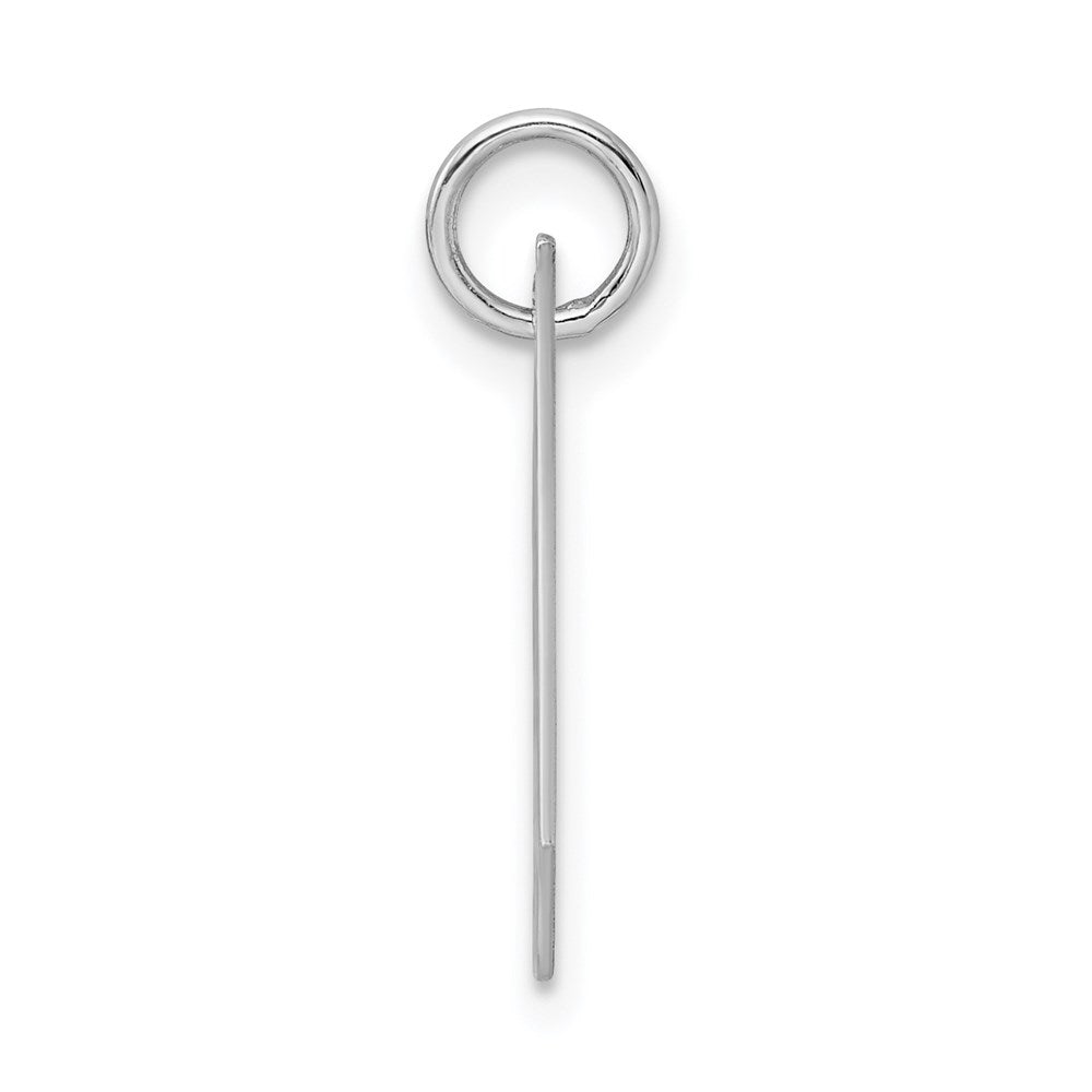 Sterling Silver Rhodium-plated Fancy Script Letter H Initial Charm QC5088H