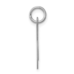 Sterling Silver Rhodium-plated Fancy Script Letter K Initial Charm QC5088K