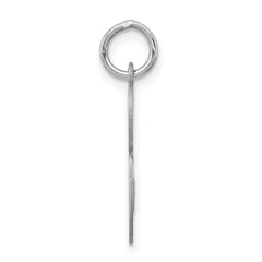 Sterling Silver Rhodium-plated Fancy Script Letter R Initial Charm QC5088R