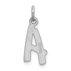 Sterling Silver Rhodium-plated Letter A Initial Charm QC5092A