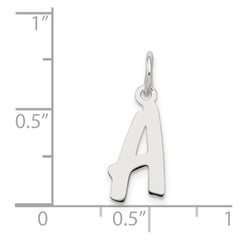 Sterling Silver Rhodium-plated Letter A Initial Charm QC5092A