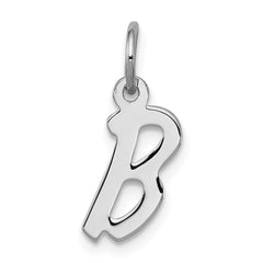 Sterling Silver Rhodium-plated Letter B Initial Charm QC5092B