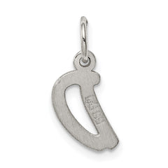 Sterling Silver Rhodium-plated Letter D Initial Charm QC5092D