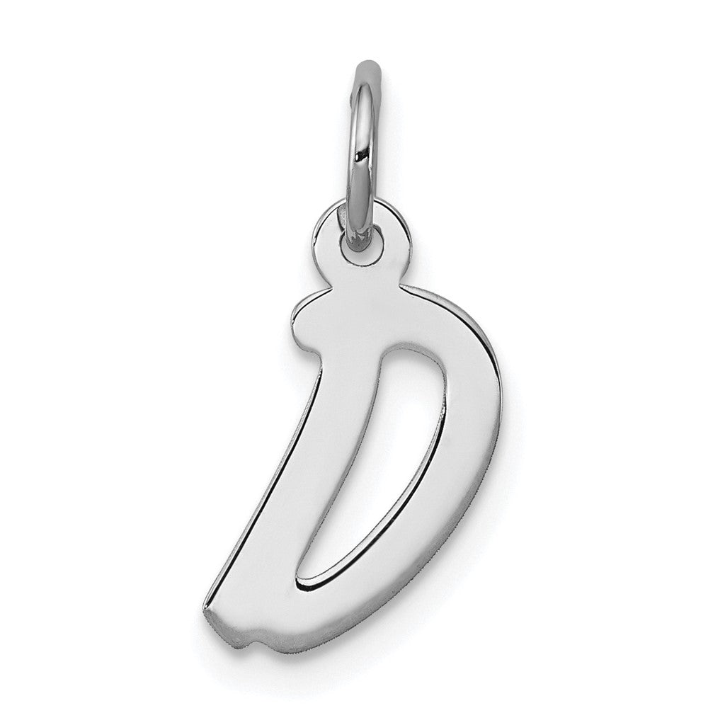 Sterling Silver Rhodium-plated Letter D Initial Charm QC5092D
