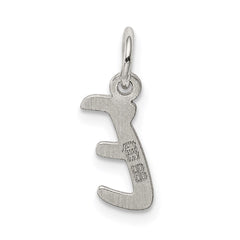 Sterling Silver Rhodium-plated Letter E Initial Charm QC5092E