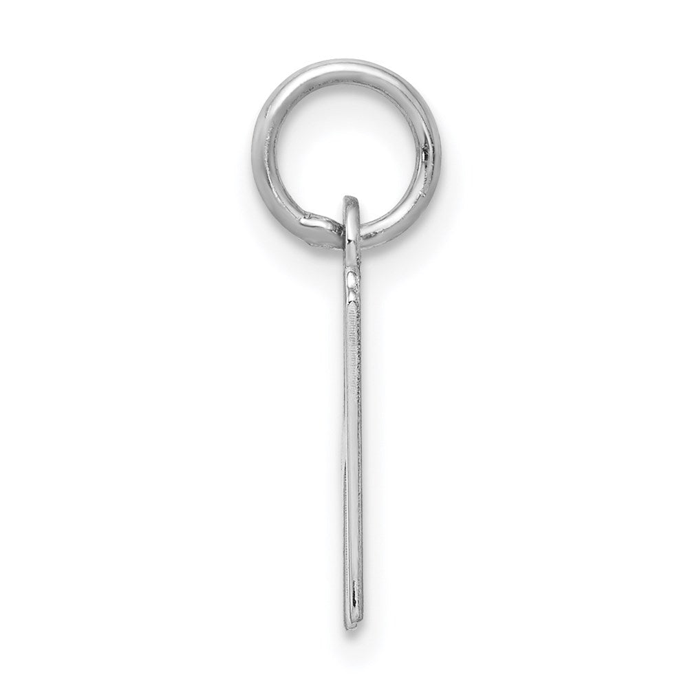 Sterling Silver Rhodium-plated Letter H Initial Charm QC5092H