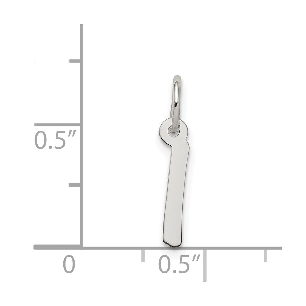 Sterling Silver Rhodium-plated Letter I Initial Charm QC5092I