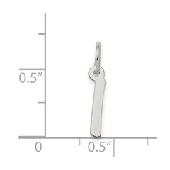 Sterling Silver Rhodium-plated Letter I Initial Charm QC5092I