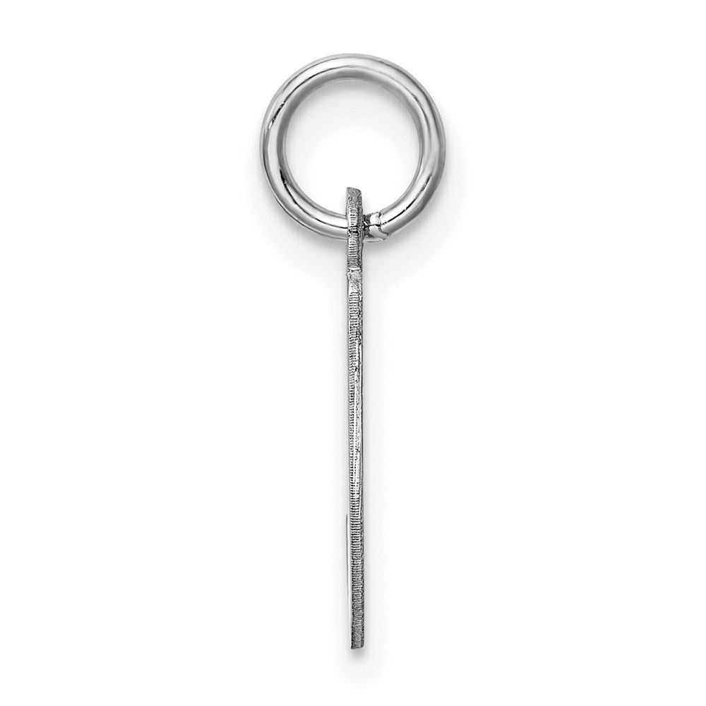 Sterling Silver Rhodium-plated Letter J Initial Charm QC5092J