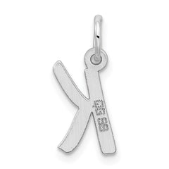 Sterling Silver Rhodium-plated Letter K Initial Charm QC5092K