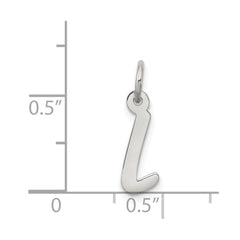 Sterling Silver Rhodium-plated Letter L Initial Charm QC5092L