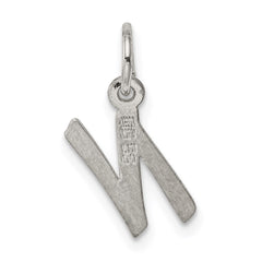 Sterling Silver Rhodium-plated Letter N Initial Charm QC5092N