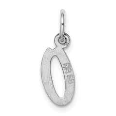 Sterling Silver Rhodium-plated Letter O Initial Charm QC5092O
