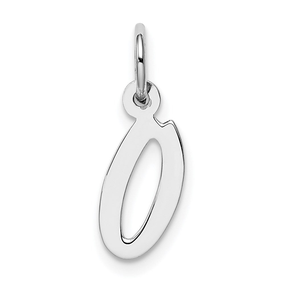 Sterling Silver Rhodium-plated Letter O Initial Charm QC5092O