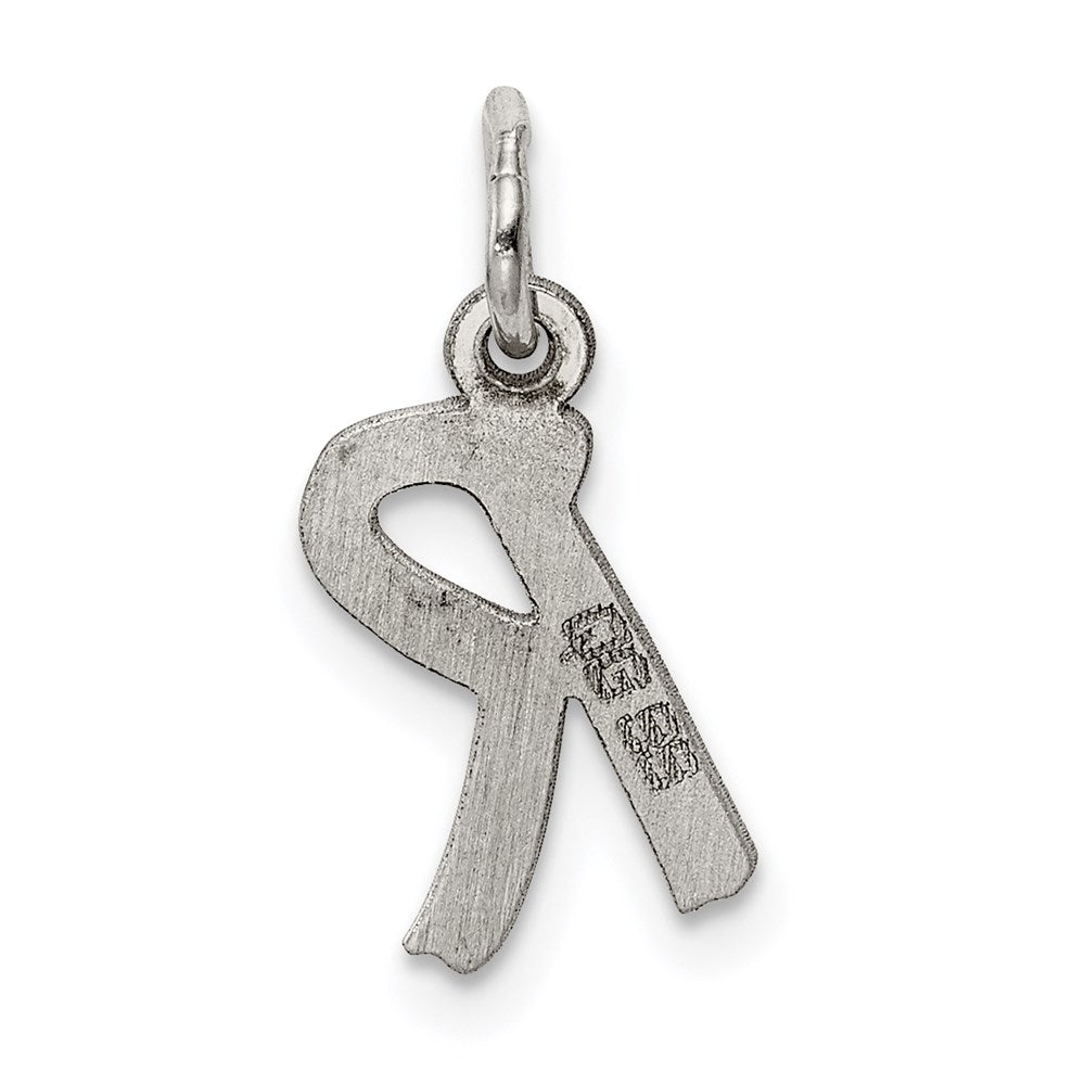Sterling Silver Rhodium-plated Letter R Initial Charm QC5092R