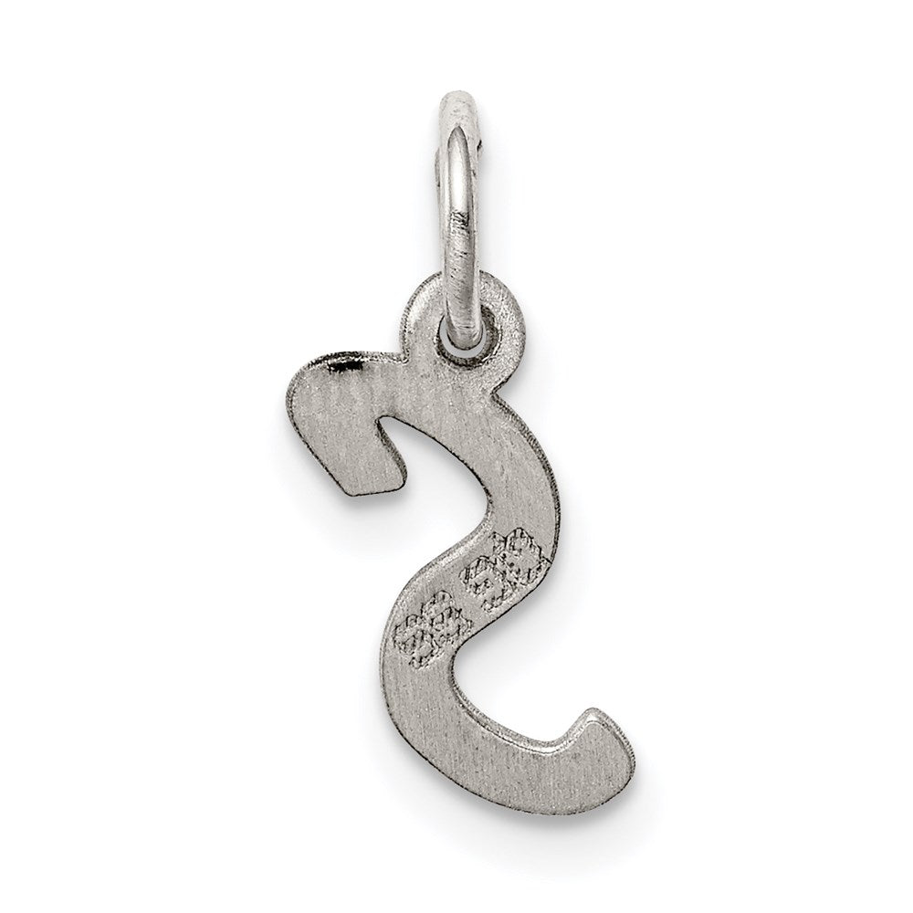 Sterling Silver Rhodium-plated Letter S Initial Charm QC5092S