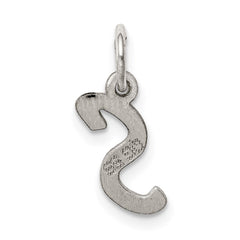 Sterling Silver Rhodium-plated Letter S Initial Charm QC5092S