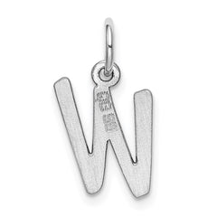 Sterling Silver Rhodium-plated Letter W Initial Charm QC5092W