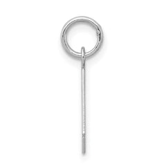 Sterling Silver Rhodium-plated Block Letter A Initial Charm QC5093A