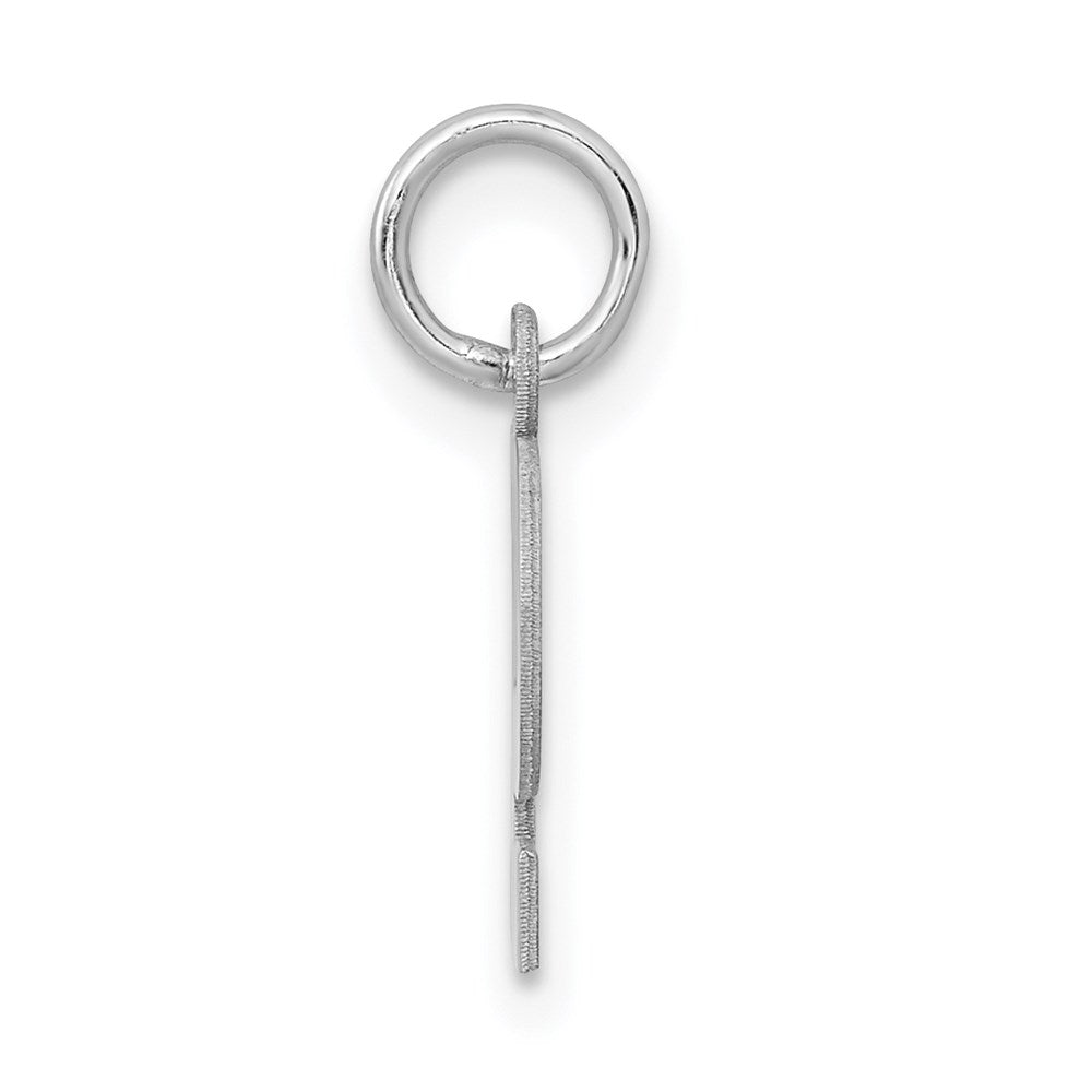Sterling Silver Rhodium-plated Block Letter P Initial Charm QC5093P