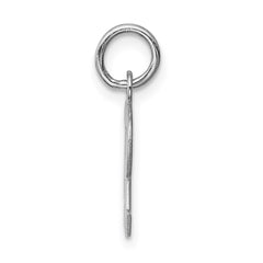 Sterling Silver Rhodium-plated Block Letter R Initial Charm QC5093R