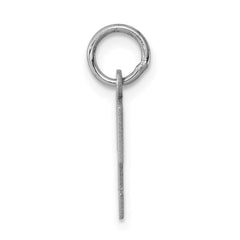 Sterling Silver Rhodium-plated Block Letter T Initial Charm QC5093T