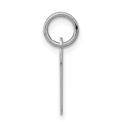 Sterling Silver Rhodium-plated Block Letter V Initial Charm QC5093V