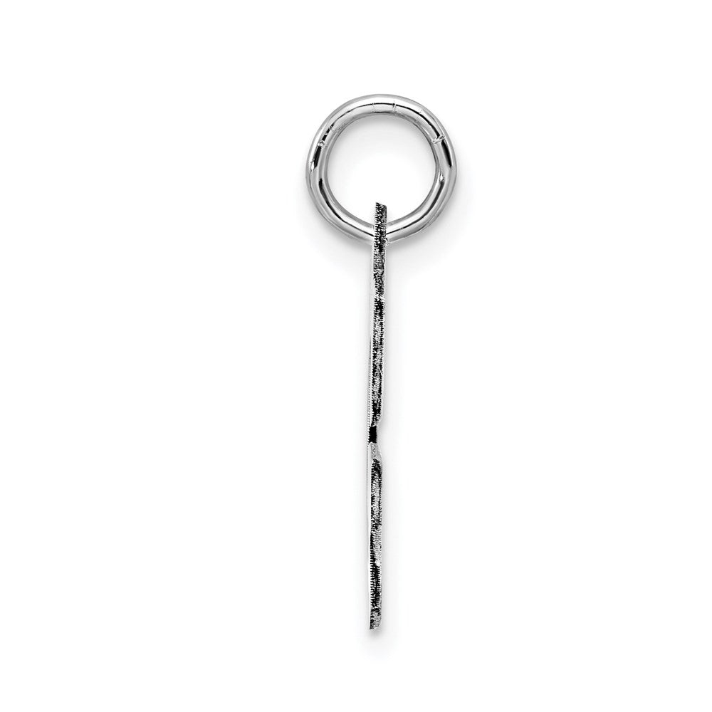 Sterling Silver Rhodium-plated Block Letter G Initial Charm QC5095G