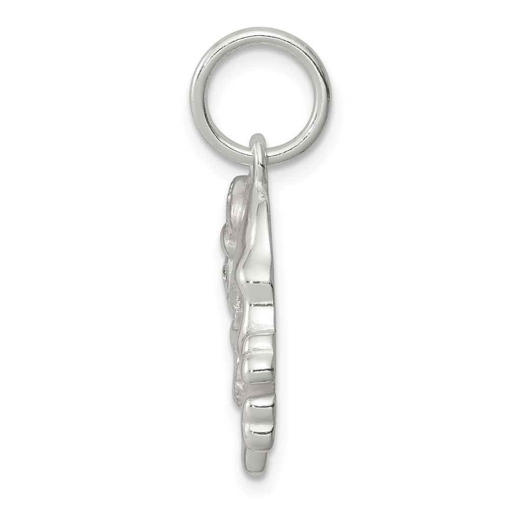 Sterling Silver CZ Skull Charm QC5152