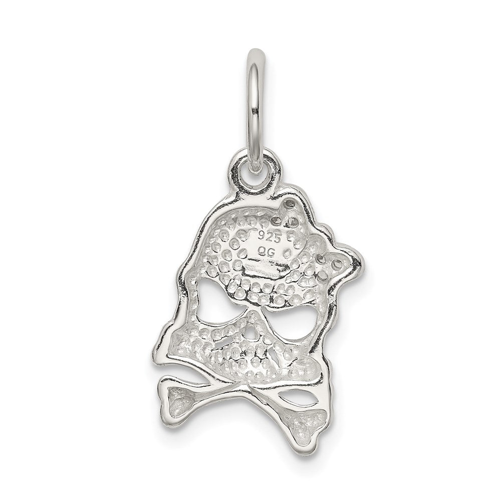 Sterling Silver CZ Skull Charm QC5152
