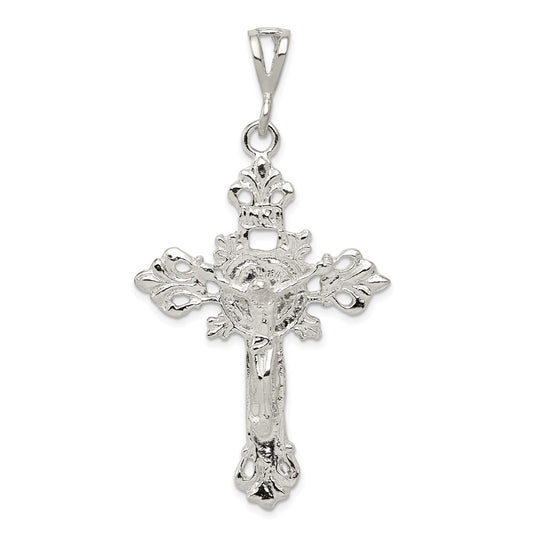Sterling Silver INRI Crucifix Pendant QC515