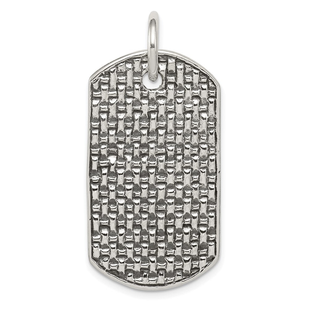 Sterling Silver Dog Tag Pendant QC5169