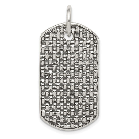Sterling Silver Dog Tag Pendant QC5169