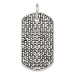 Sterling Silver Dog Tag Pendant QC5169