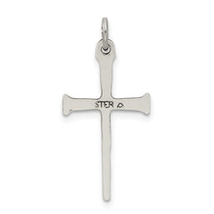 Sterling Silver Antiqued Nail Cross Pendant QC5237