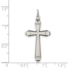Sterling Silver Satin Cross Pendant QC5239