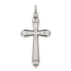 Sterling Silver Satin Cross Pendant QC5239