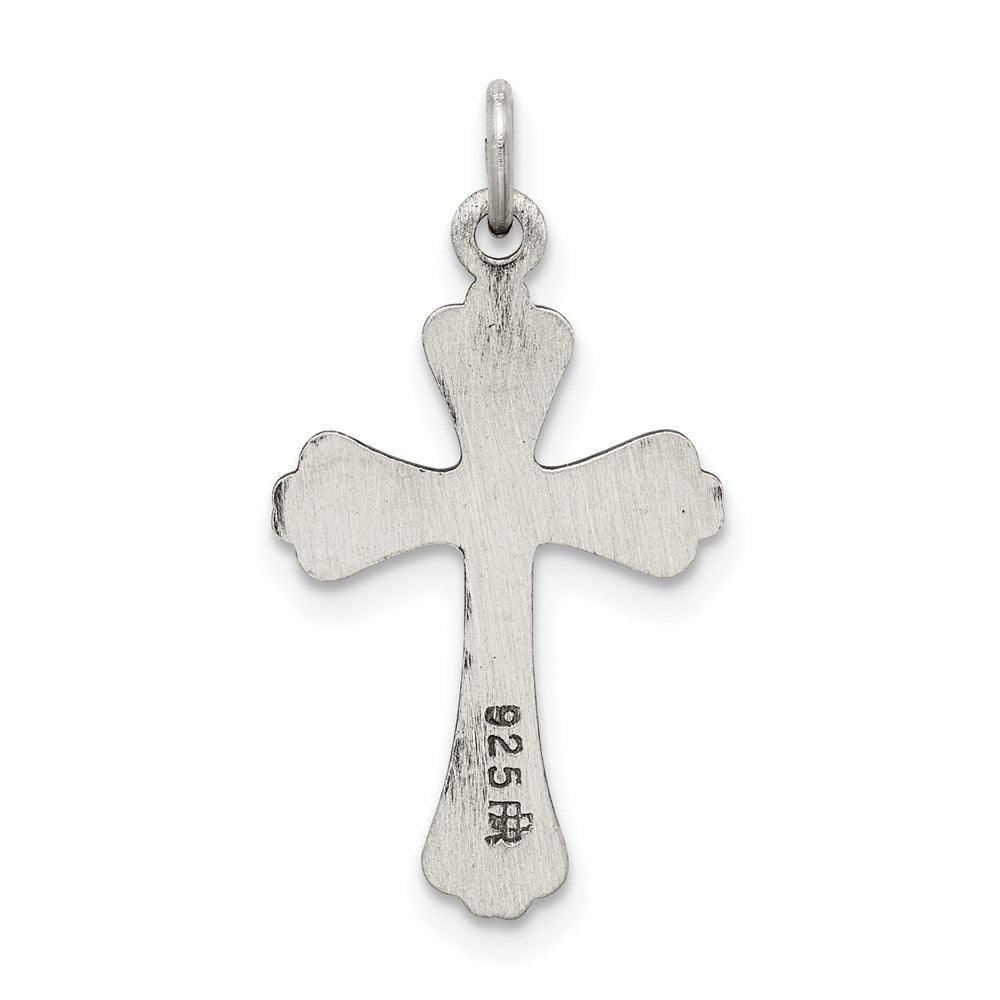 Sterling Silver Antiqued Cross Charm QC5248