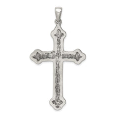 Sterling Silver Antiqued Thorn Cross Pendant QC5274
