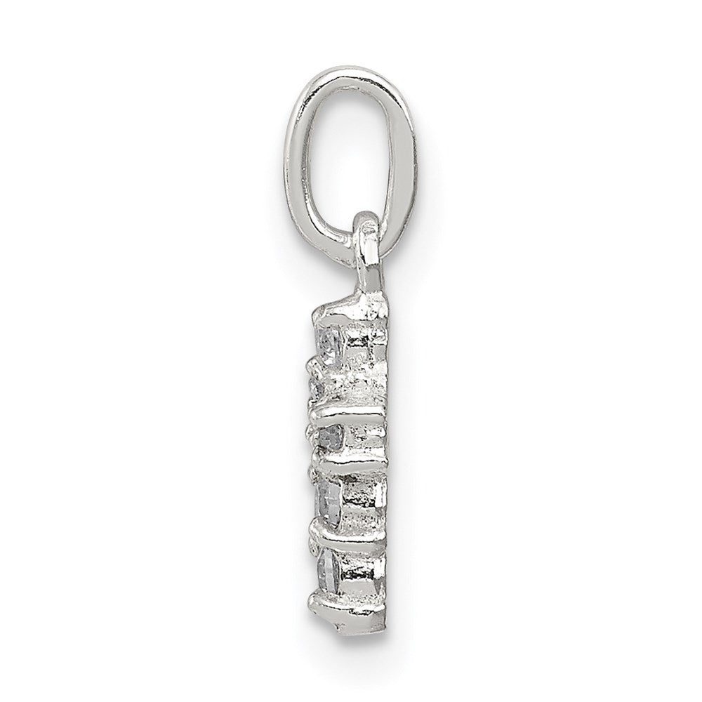 Sterling Silver CZ Cross Charm QC5333