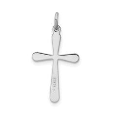 Sterling Silver Rhodium-plated Cross Charm QC5384