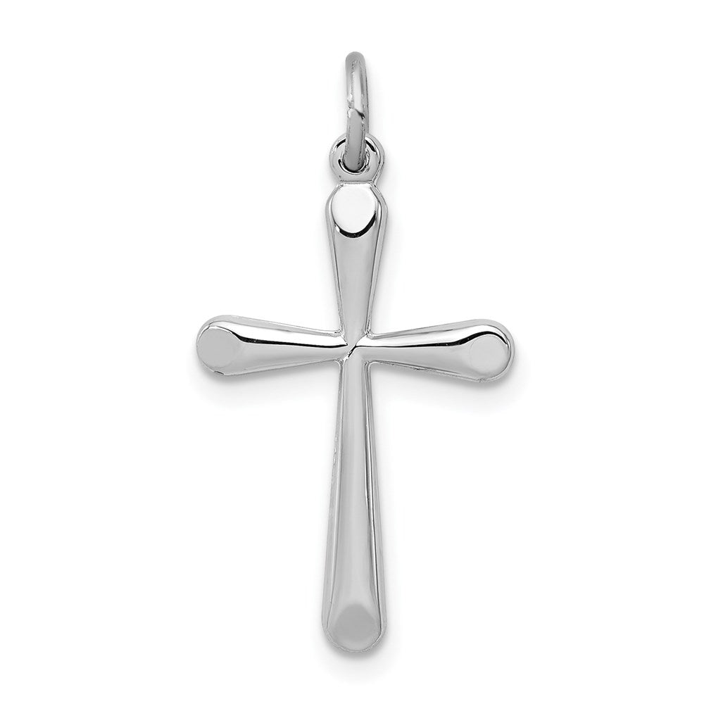 Sterling Silver Rhodium-plated Cross Charm QC5384