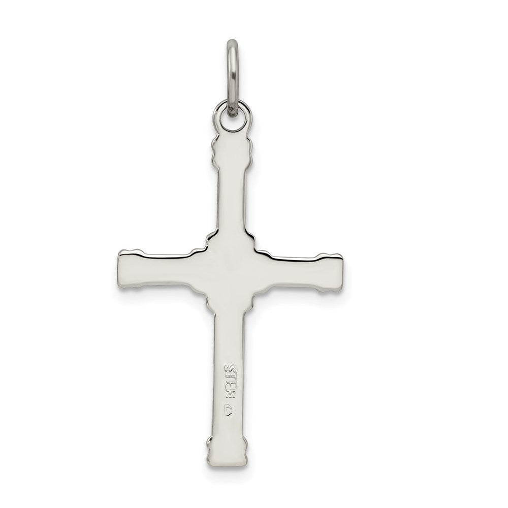Sterling Silver Antiqued & 18k Gold - plated Cross Pendant QC5387