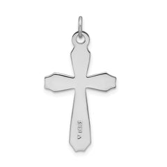 Sterling Silver Rhodium-plated & 18k Gold-plated Cross Pendant QC5388