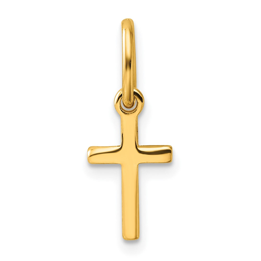 Sterling Silver Gold-tone Polished Small Cross Charm QC5389GP