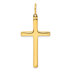 Sterling Silver Gold-tone Polished Cross Pendant QC5400GP