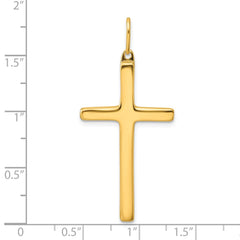 Sterling Silver Gold-tone Polished Cross Pendant QC5400GP