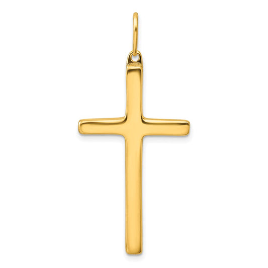 Sterling Silver Gold-tone Polished Cross Pendant QC5400GP